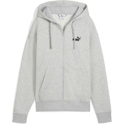 Puma Damen, Pullover, ESS Small No. 1 Logo Comfort Full-Zip Hoodie FL, Grau, (S) Puma Damen, Pullover, ESS Small No. 1 Logo Comfort Full-Zip Hoodie FL, Grau, (S)