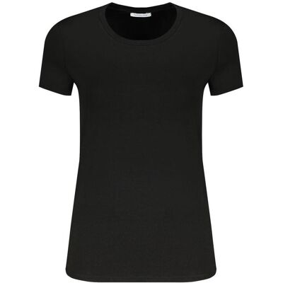 Patrizia Pepe, Damen, Shirts, Schwarzes T-Shirt aus Bio-Baumwolle für Frauen, Schwarz, (XS) Patrizia Pepe, Damen, Shirts, Schwarzes T-Shirt aus Bio-Baumwolle für Frauen, Schwarz, (XS)