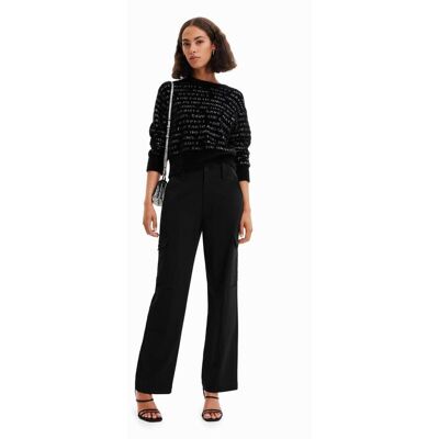 Desigual, Damen, Pullover, Jers I Wonder Pullover, Schwarz, (XL) Desigual, Damen, Pullover, Jers I Wonder Pullover, Schwarz, (XL)