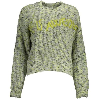 Desigual, Damen, Pullover, Verde Acrylic Women Sweater, Grün, (L) Desigual, Damen, Pullover, Verde Acrylic Women Sweater, Grün, (L)