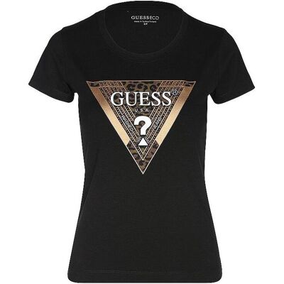 Guess Damen, Shirts, Leo Triangle, Schwarz, (S) Guess Damen, Shirts, Leo Triangle, Schwarz, (S)