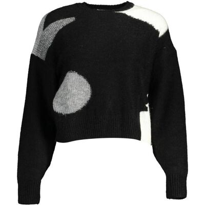 Desigual, Damen, Pullover, Black Acrylic Women Sweater, Schwarz, (L) Desigual, Damen, Pullover, Black Acrylic Women Sweater, Schwarz, (L)