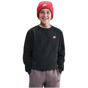 Nike, Jungen, Pullover, Sportswear Club Fleece Kids' Sweatshirt Black FD3006 012, Schwarz, (S) Nike, Jungen, Pullover, Sportswear Club Fleece Kids' Sweatshirt Black FD3006 012, Schwarz, (S)