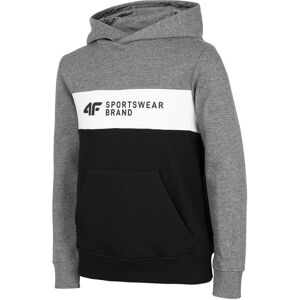 4F, Jungen, Pullover, Bluza dla chłopca średni szary melanż HJZ22 JBLM003 24M 128cm, Silber, Grau, (128) 4F, Jungen, Pullover, Bluza dla chłopca średni szary melanż HJZ22 JBLM003 24M 128cm, Silber, Grau, (128)