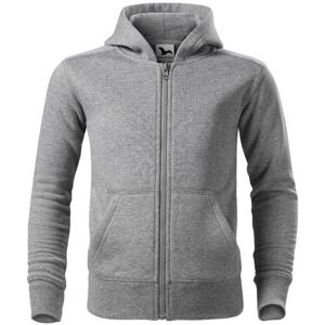 Malfini, Jungen, Pullover, Trendy Zipper Jr MLI-41212 sweatshirt, Grau, Silber, (122) Malfini, Jungen, Pullover, Trendy Zipper Jr MLI-41212 sweatshirt, Grau, Silber, (122)