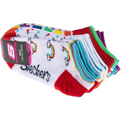 Skechers, Mädchen, Socken, 6pk Girls No Terry S115376-MULT *194428857862, Mehrfarbig, (6er Pack, 31 - 34) Skechers, Mädchen, Socken, 6pk Girls No Terry S115376-MULT *194428857862, Mehrfarbig, (6er Pack, 31 - 34)