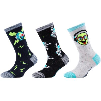Skechers, Jungen, Socken, Kinder-Socken 3 Paar, Blau, (3er Pack, 23 - 26) Skechers, Jungen, Socken, Kinder-Socken 3 Paar, Blau, (3er Pack, 23 - 26)