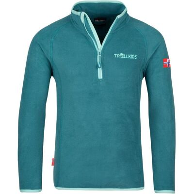 Trollkids, Unisex, Pullover, Kid's Nordland Half Zip, Grün, (98) Trollkids, Unisex, Pullover, Kid's Nordland Half Zip, Grün, (98)