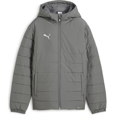 Puma Unisex, Winterjacken, teamADDITIONS Hooded Padded Jacket Jr, Grau, (152) Puma Unisex, Winterjacken, teamADDITIONS Hooded Padded Jacket Jr, Grau, (152)