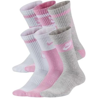 Nike, Mädchen, Socken, Sechserpack Socken, Mehrfarbig, Weiss, Rosa, Grau, (6er Pack, 38 - 42) Nike, Mädchen, Socken, Sechserpack Socken, Mehrfarbig, Weiss, Rosa, Grau, (6er Pack, 38 - 42)