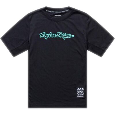 Troy Lee Designs, Jungen, Velotrikot, Skyline Ride SS Tee, Signature, black/real teal, youth XL (XL), Schwarz, Türkis, XL Troy Lee Designs, Jungen, Velotrikot, Skyline Ride SS Tee, Signature, black/real teal, youth XL (XL), Schwarz, Türkis, XL