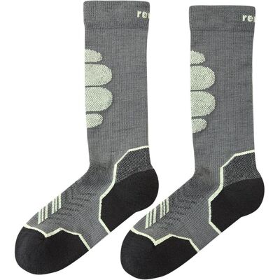 Reima, Unisex, Sportsocken, Kinder Ski Socken Atleetti Soft (22 - 25), Grau, Schwarz Reima, Unisex, Sportsocken, Kinder Ski Socken Atleetti Soft (22 - 25), Grau, Schwarz