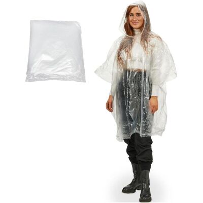 Relaxdays, Unisex, Regenjacken, Regenponcho, Transparent, (One Size) Relaxdays, Unisex, Regenjacken, Regenponcho, Transparent, (One Size)
