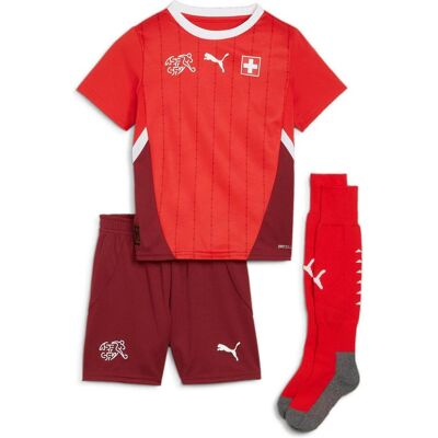 Puma Jungen, Fussballtrikot, SFV Home MiniKit EM 2024 (104), Rot, 104 Puma Jungen, Fussballtrikot, SFV Home MiniKit EM 2024 (104), Rot, 104