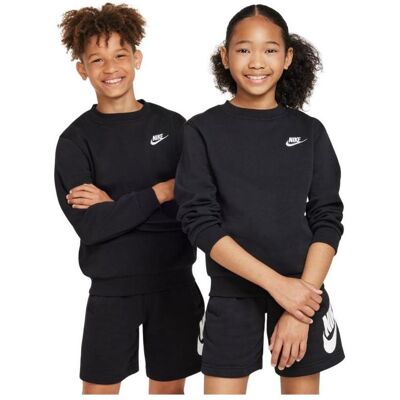 Nike, Unisex, Pullover, Kid's NSW Club Fleece Crew L/S, Schwarz, (M) Nike, Unisex, Pullover, Kid's NSW Club Fleece Crew L/S, Schwarz, (M)