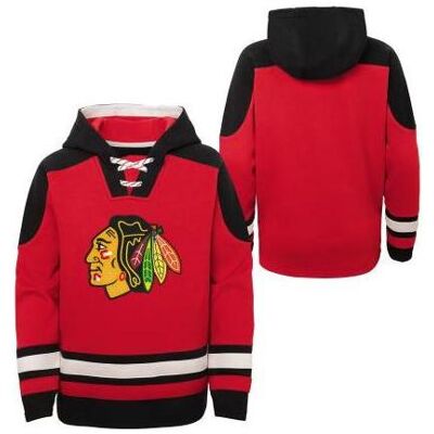 Outerstuff, Jungen, Pullover, Ageless Must Have JR Hoodie (Rot, Chicago Blackhawks, JR XL), Rot, (XL) Outerstuff, Jungen, Pullover, Ageless Must Have JR Hoodie (Rot, Chicago Blackhawks, JR XL), Rot, (XL)