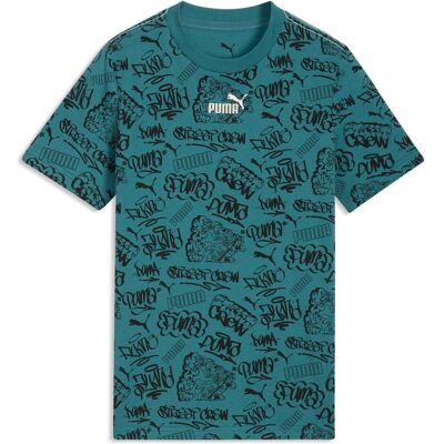 Puma Jungen, Sportshirt, MID90s AOP Tee B (152), Grün, 152 Puma Jungen, Sportshirt, MID90s AOP Tee B (152), Grün, 152