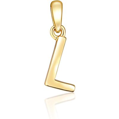 JVD, Kettenanhänger, Minimalist gold-plated letter "L" pendant SVLP0948XH2GO0L JVD, Kettenanhänger, Minimalist gold-plated letter "L" pendant SVLP0948XH2GO0L