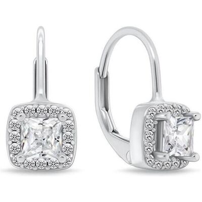 Brilio, Ohrringe, Elegant silver earrings with clear zircons EA1274W, (Silber) Brilio, Ohrringe, Elegant silver earrings with clear zircons EA1274W, (Silber)