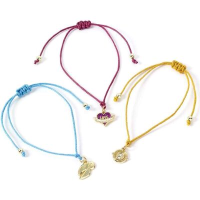 Carat, Armschmuck, HARRY POTTER - 3 Bracelets Fantaisies Ajustables + Pendentifs BPG, (Nylon, Zinklegierung) Carat, Armschmuck, HARRY POTTER - 3 Bracelets Fantaisies Ajustables + Pendentifs BPG, (Nylon, Zinklegierung)