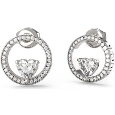 Guess Ohrringe, Damenohrringe JUBE04666JWRHT-U Silberfarben Guess Ohrringe, Damenohrringe JUBE04666JWRHT-U Silberfarben