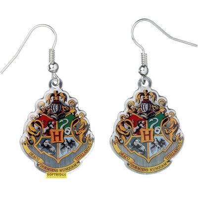 GED, Ohrringe, Harry Potter Hogwarts Crest Earrings, (Versilbert) GED, Ohrringe, Harry Potter Hogwarts Crest Earrings, (Versilbert)