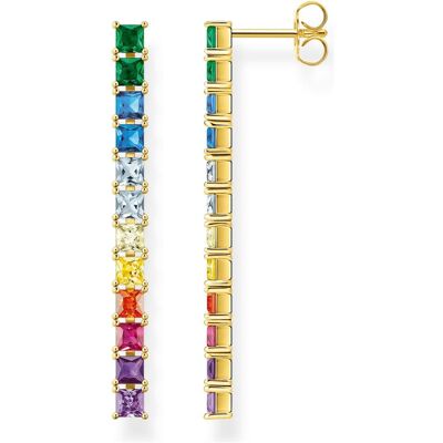 Thomas Sabo, Ohrringe, Ohrringe Bunte Steine Gold, (925er Silber) Thomas Sabo, Ohrringe, Ohrringe Bunte Steine Gold, (925er Silber)