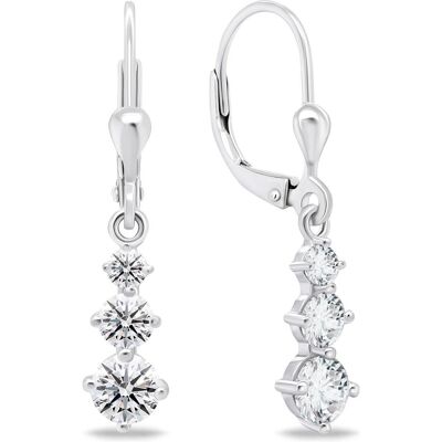 Brilio, Ohrringe, Silver - Beautiful silver earrings with zircons EA656W Brilio, Ohrringe, Silver - Beautiful silver earrings with zircons EA656W