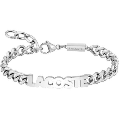 Lacoste, Armschmuck, Stylish Men's Steel Bracelet Script 2040476, (Stahl) Lacoste, Armschmuck, Stylish Men's Steel Bracelet Script 2040476, (Stahl)