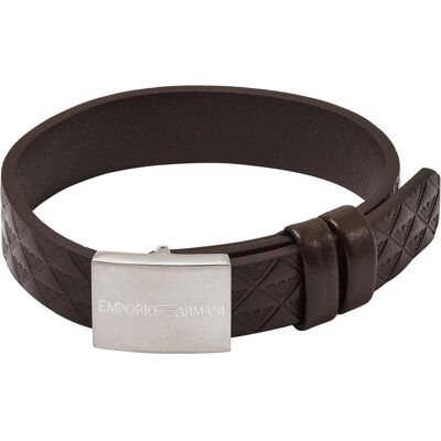 Giorgio Armani Emporio Armani, Armschmuck, Armband, (25 cm, Edelstahl, Leder) Giorgio Armani Emporio Armani, Armschmuck, Armband, (25 cm, Edelstahl, Leder)