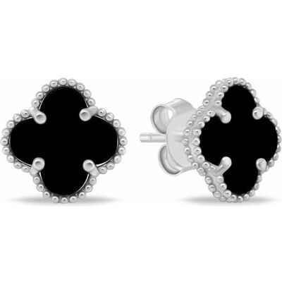Brilio, Ohrringe, Silver - Beautiful silver earrings Four-leaf clover EA1157WBC, (Silber) Brilio, Ohrringe, Silver - Beautiful silver earrings Four-leaf clover EA1157WBC, (Silber)