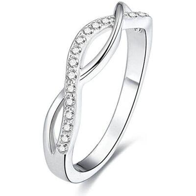 Beneto, Ring, Silver ring with crystals AGG190 - Circuit: 60 mm (L), (60, 925 Silber) Beneto, Ring, Silver ring with crystals AGG190 - Circuit: 60 mm (L), (60, 925 Silber)