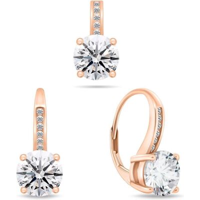 Brilio, Ohrringe, Silver - Charming bronze set with zircons SET241R (pendant. dangle earrings) Brilio, Ohrringe, Silver - Charming bronze set with zircons SET241R (pendant. dangle earrings)