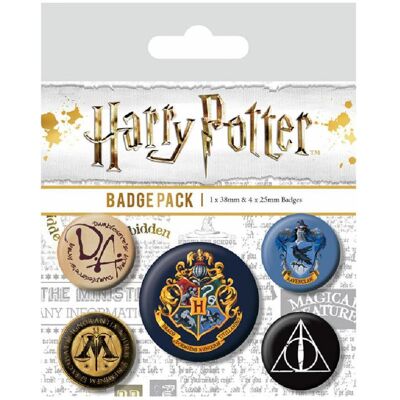 Pyramid Anstecknadel, HARRY POTTER - Pack 5 Badges - Hogwarts, Mehrfarbig Pyramid Anstecknadel, HARRY POTTER - Pack 5 Badges - Hogwarts, Mehrfarbig