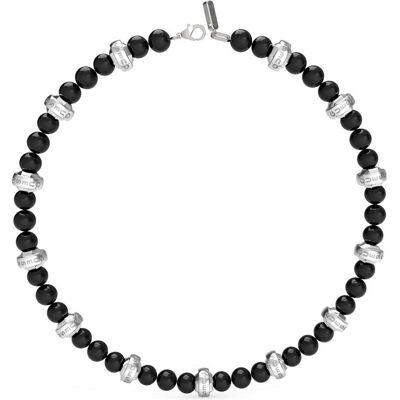 Guess Halsschmuck, 20" MULTI ONYX NECKLACE Halskette, (Edelstahl) Guess Halsschmuck, 20" MULTI ONYX NECKLACE Halskette, (Edelstahl)