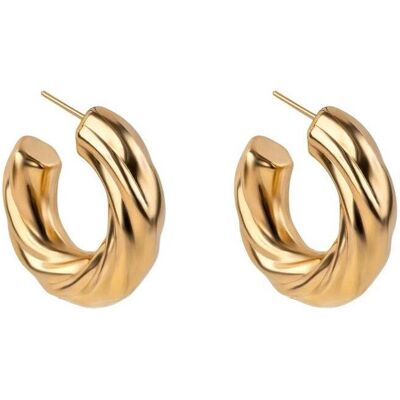 Marc Ohrringe, Malone - Modern gold-plated hoops Celeste Gold Earrings MCE250192G Marc Ohrringe, Malone - Modern gold-plated hoops Celeste Gold Earrings MCE250192G