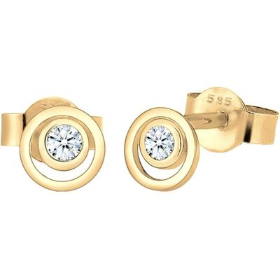 Diamore, Ohrringe, Funkelende Diamant-Ohrringe mit Echtheitszertifikat, (585 Gelbgold) Diamore, Ohrringe, Funkelende Diamant-Ohrringe mit Echtheitszertifikat, (585 Gelbgold)