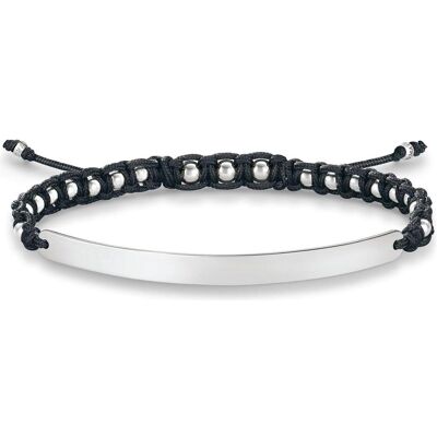 Thomas Sabo, Armschmuck, Armband Schwarz-Silber, (21 cm, Kunststoff, Silber) Thomas Sabo, Armschmuck, Armband Schwarz-Silber, (21 cm, Kunststoff, Silber)