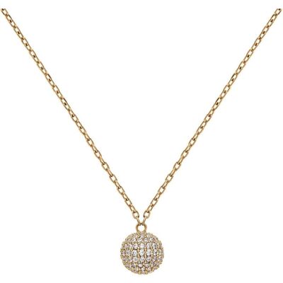Daniel Wellington, Halsschmuck, Stylish Gold Plated Necklace with Sparkling Pavà Ball DW00400640, (Edelstahl) Daniel Wellington, Halsschmuck, Stylish Gold Plated Necklace with Sparkling Pavà Ball DW00400640, (Edelstahl)