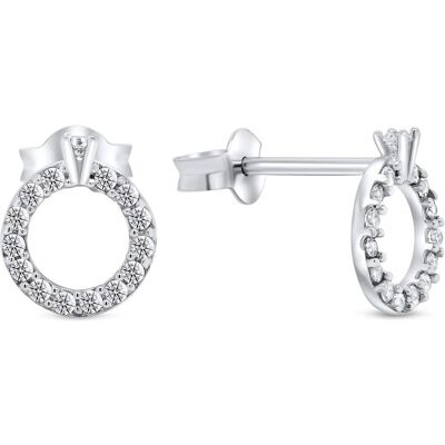 Brilio, Ohrringe, Silver - Sparkling silver earrings EA357W, (Silber) Brilio, Ohrringe, Silver - Sparkling silver earrings EA357W, (Silber)