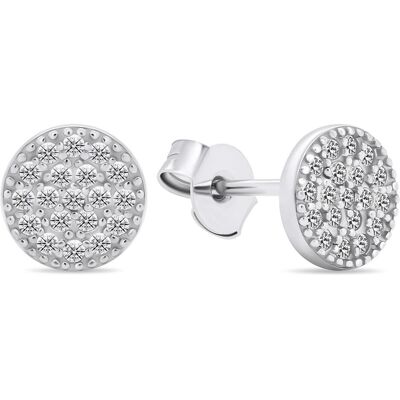 Brilio, Ohrringe, Silver - Elegant silver stud earrings with zircons EA570W, (Silber) Brilio, Ohrringe, Silver - Elegant silver stud earrings with zircons EA570W, (Silber)