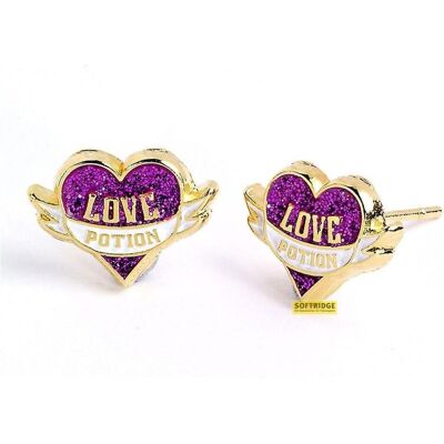 Carat, Ohrringe, HARRY POTTER - Boucles d'Oreilles - Potion d'Amour, (Vergoldet) Carat, Ohrringe, HARRY POTTER - Boucles d'Oreilles - Potion d'Amour, (Vergoldet)