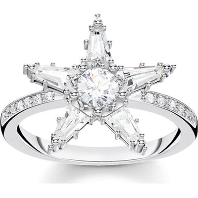 Thomas Sabo, Ring, Ring Stern gross, (52, 925 Silber) Thomas Sabo, Ring, Ring Stern gross, (52, 925 Silber)