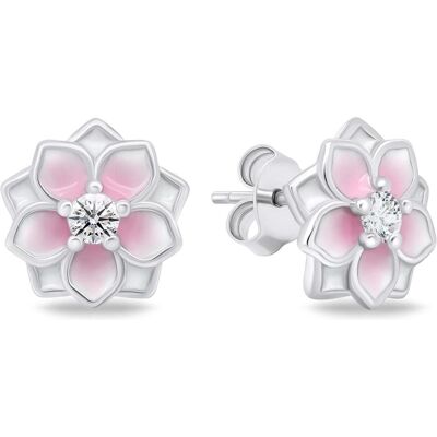 Brilio, Ohrringe, Silver - Charming silver earrings Flowers EA713W, (Silber) Brilio, Ohrringe, Silver - Charming silver earrings Flowers EA713W, (Silber)