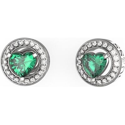 Guess Ohrringe, - Romantic steel earrings with green zircons M'ama Non M'ama JUBE04669JWRHEMT/U, (Stahl) Guess Ohrringe, - Romantic steel earrings with green zircons M'ama Non M'ama JUBE04669JWRHEMT/U, (Stahl)