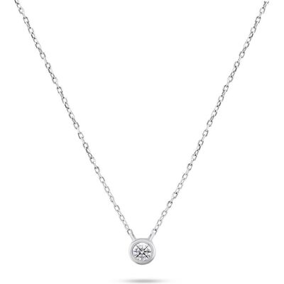 Brilio, Halsschmuck, Silver - Elegant silver necklace with zircon NCL86W, (Silber) Brilio, Halsschmuck, Silver - Elegant silver necklace with zircon NCL86W, (Silber)