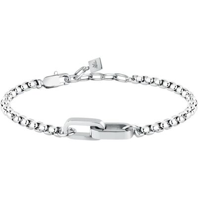 Morellato, Armschmuck, - Minimalist steel bracelet for men Motown SABY12, (21 cm, Edelstahl, Silber) Morellato, Armschmuck, - Minimalist steel bracelet for men Motown SABY12, (21 cm, Edelstahl, Silber)