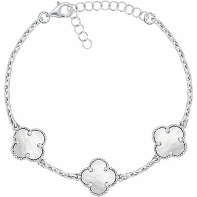 Brilio, Armschmuck, Silbernes Damenarmband mit Quatrefoils BRC191W, (Silber) Brilio, Armschmuck, Silbernes Damenarmband mit Quatrefoils BRC191W, (Silber)