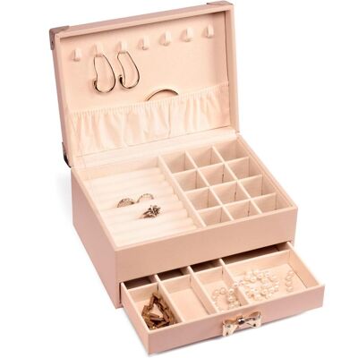 Cimi, Uhrenbox + Schmuckaufbewahrung, Gillian Jones - Large jewelry box with bow - Pink - Large, Pink Cimi, Uhrenbox + Schmuckaufbewahrung, Gillian Jones - Large jewelry box with bow - Pink - Large, Pink