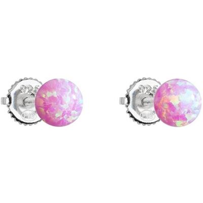 Evolution Group, Ohrringe, Silver earrings with pink synthetic opals 11246.3 pink (L), (Silber) Evolution Group, Ohrringe, Silver earrings with pink synthetic opals 11246.3 pink (L), (Silber)